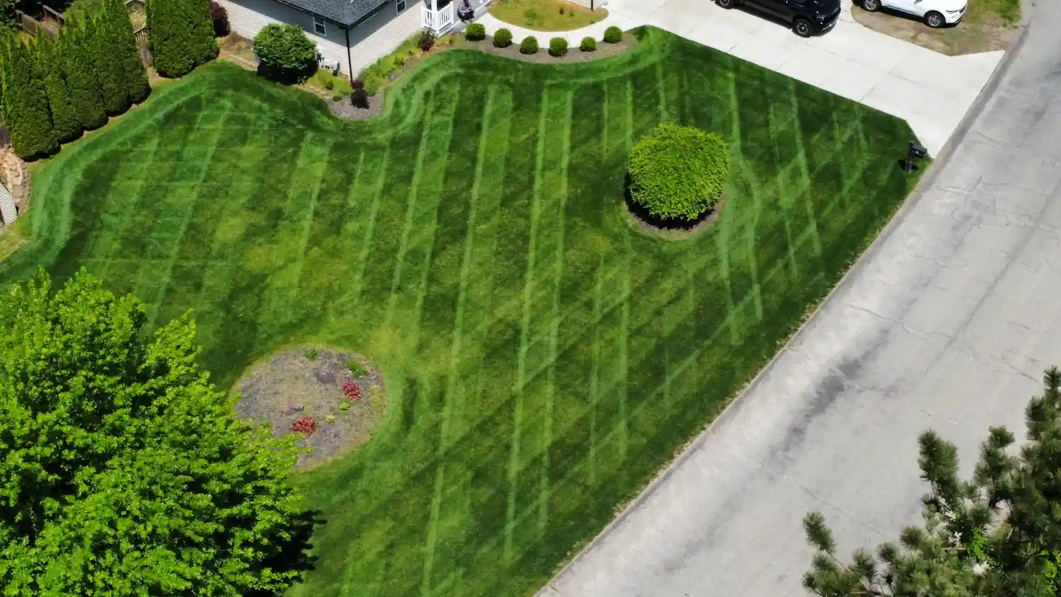 lawn-stripes-aerial Aerial View of our Lawn Striping Results